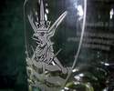 Frosted glass with logo